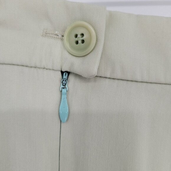 Escada by margaretha Ley womens 38 US 8 Med green skirt wool silk blend FLAWED - Picture 4 of 14